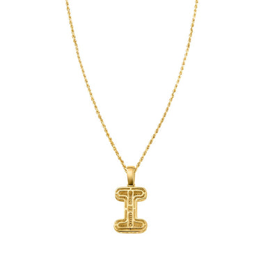 yellow diamond letter i pendant